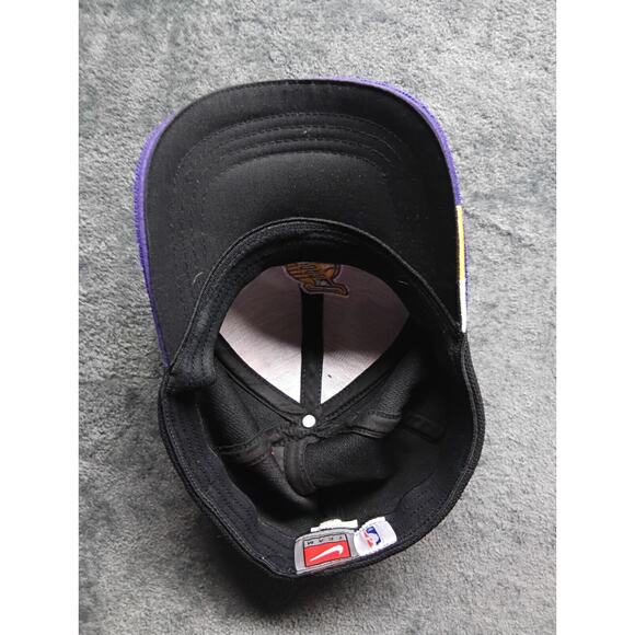 Nike Team Los Angeles Lakers Flexfit Hat Cap NBA Swoosh Purple/Black Vintage Y2K - Picture 6 of 8
